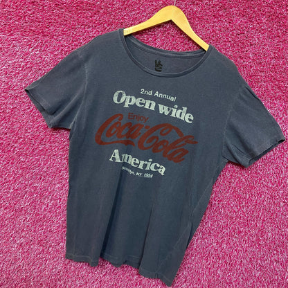 Coca-Cola Enjoy Coke 1984 Open Wide America Promo Tee L