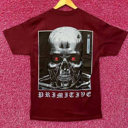 Primitive X Terminator 2 Machine Burgundy T-Shirt Medium