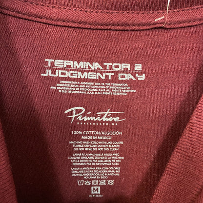 Primitive X Terminator 2 Machine Burgundy T-Shirt Medium