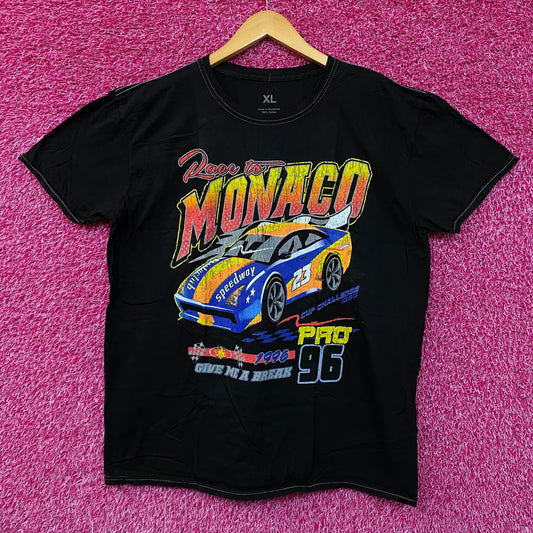 Race to Monaco Nascar Style Racing Tshirt size Extra Large