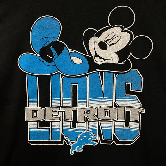 Disney x Junk Food NFL Detroit Lions Mickey Mouse Kick Back Shirt Small
