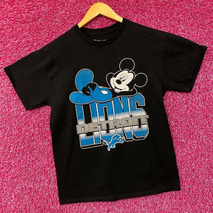 Disney x Junk Food NFL Detroit Lions Mickey Mouse Kick Back Shirt Small