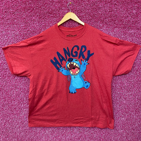 Disney Lilo & Stitch Hangry Stitch Animated Movie Red T-Shirt 2XL