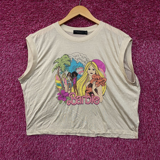 Junk Food Clothing Women's Barbie Malibu Vintage Style Tissue Tank Top 2XL