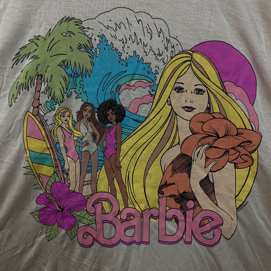 Junk Food Clothing Women's Barbie Malibu Vintage Style Tissue Tank Top 2XL