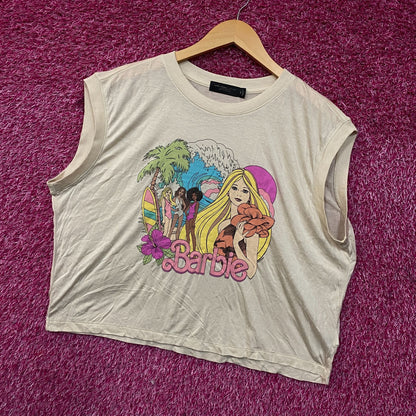 Junk Food Clothing Women's Barbie Malibu Vintage Style Tissue Tank Top 2XL
