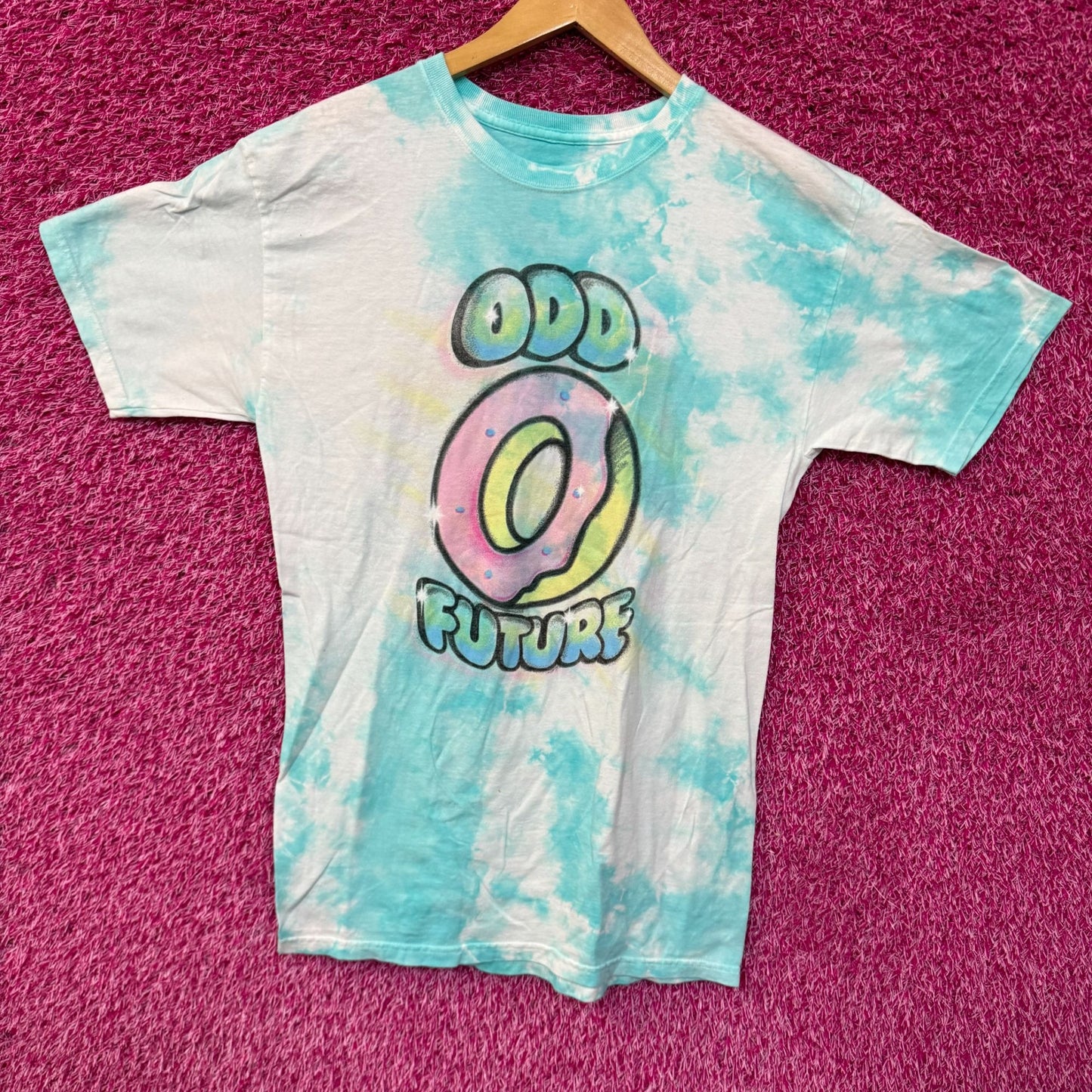 Odd Future Airbrush Iced Out Donut Logo Hip Hop Tie Dye M