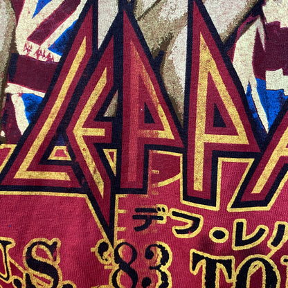 Def Leppard US 1983 Tour Tie Dye Long Sleeve Tshirt size Small