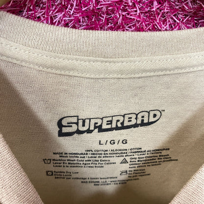 Superbad Mclovin Movie Shirt Movie Logo Vintage Style Beige T-Shirt Large