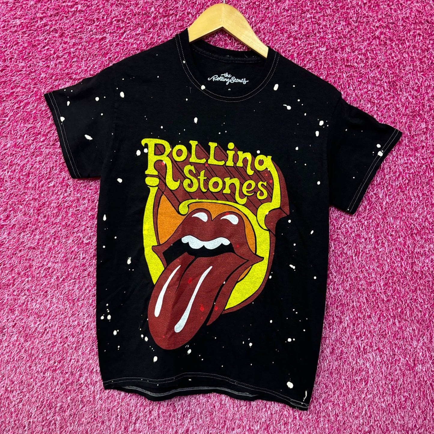 The Rolling Stones Hot Lips Rock Splatter Dye S