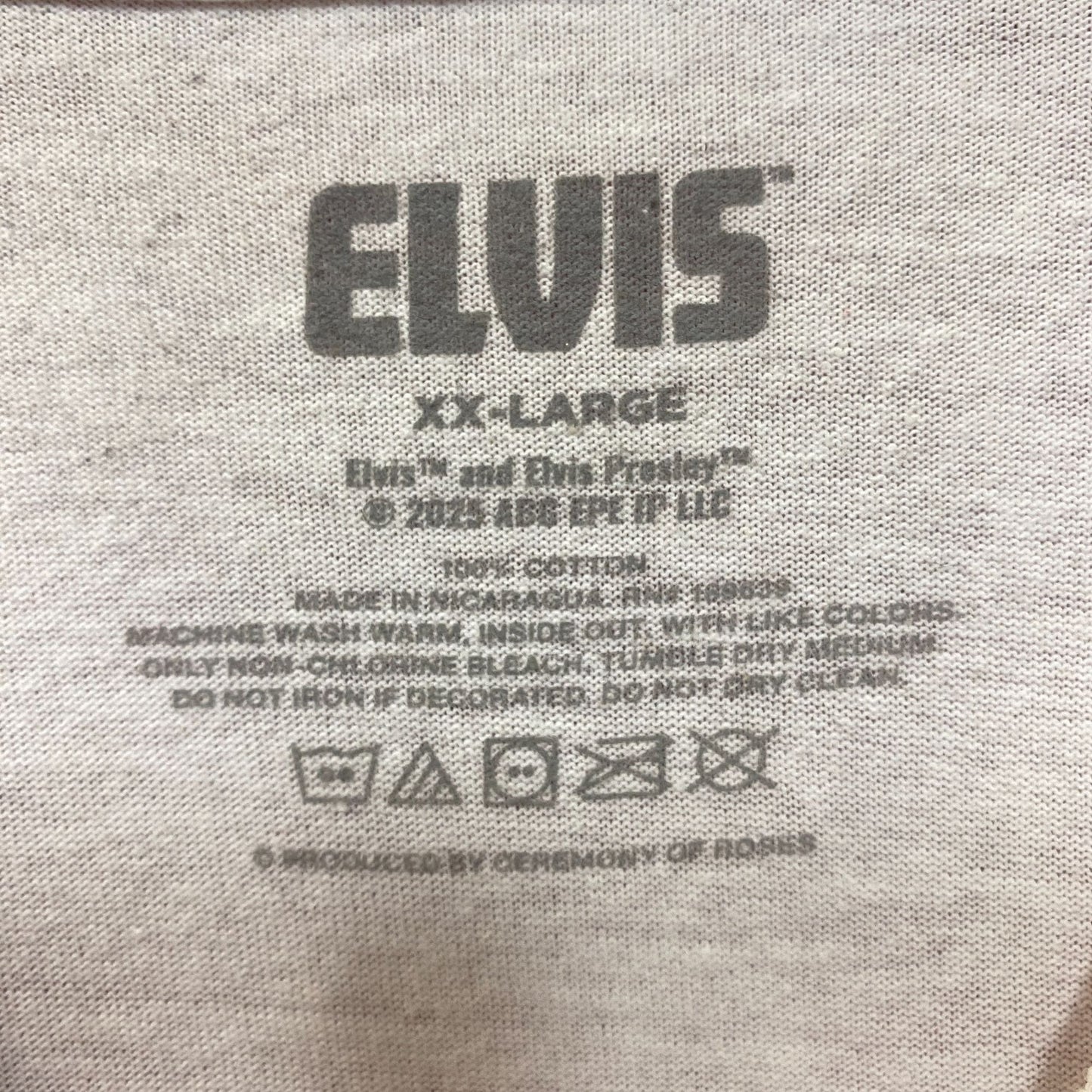 Elvis Presley Iconic Jumpsuit Costume Oversized Tee 2XL