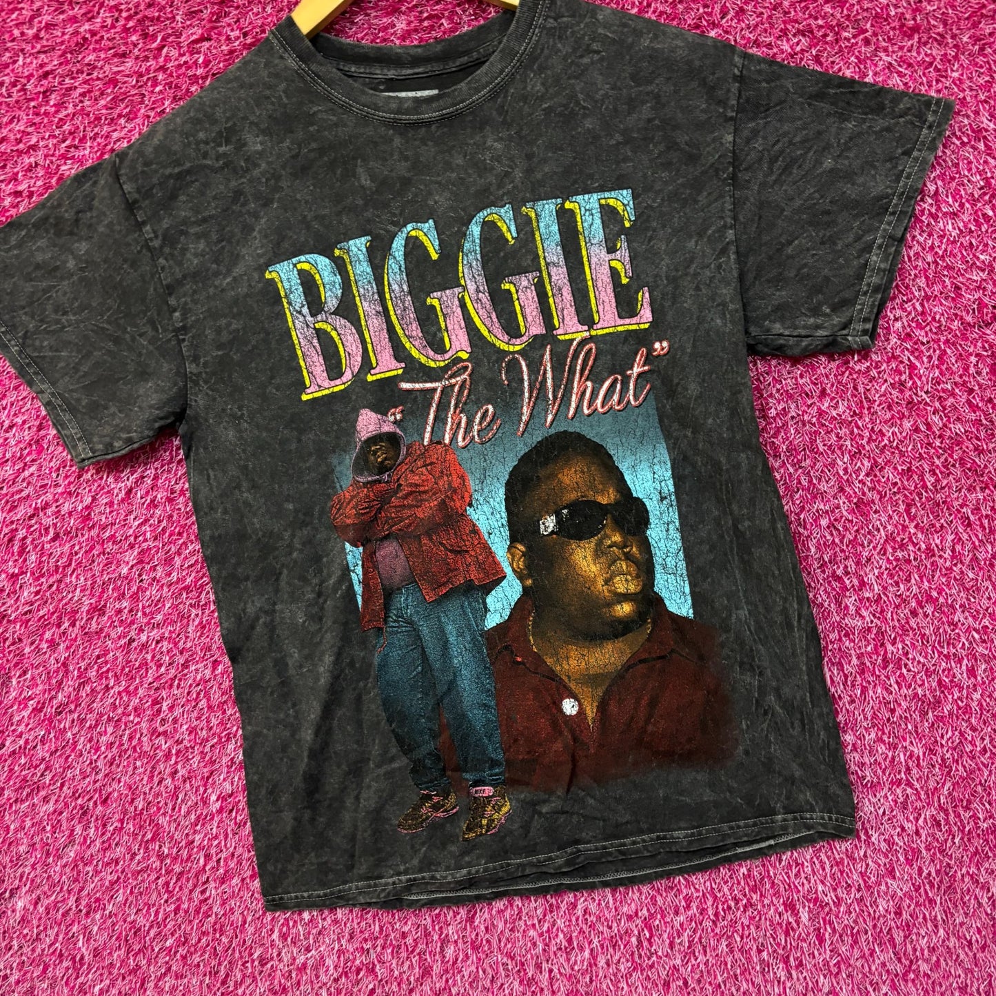 Notorious B.I.G. The What 90s style rap tee size med
