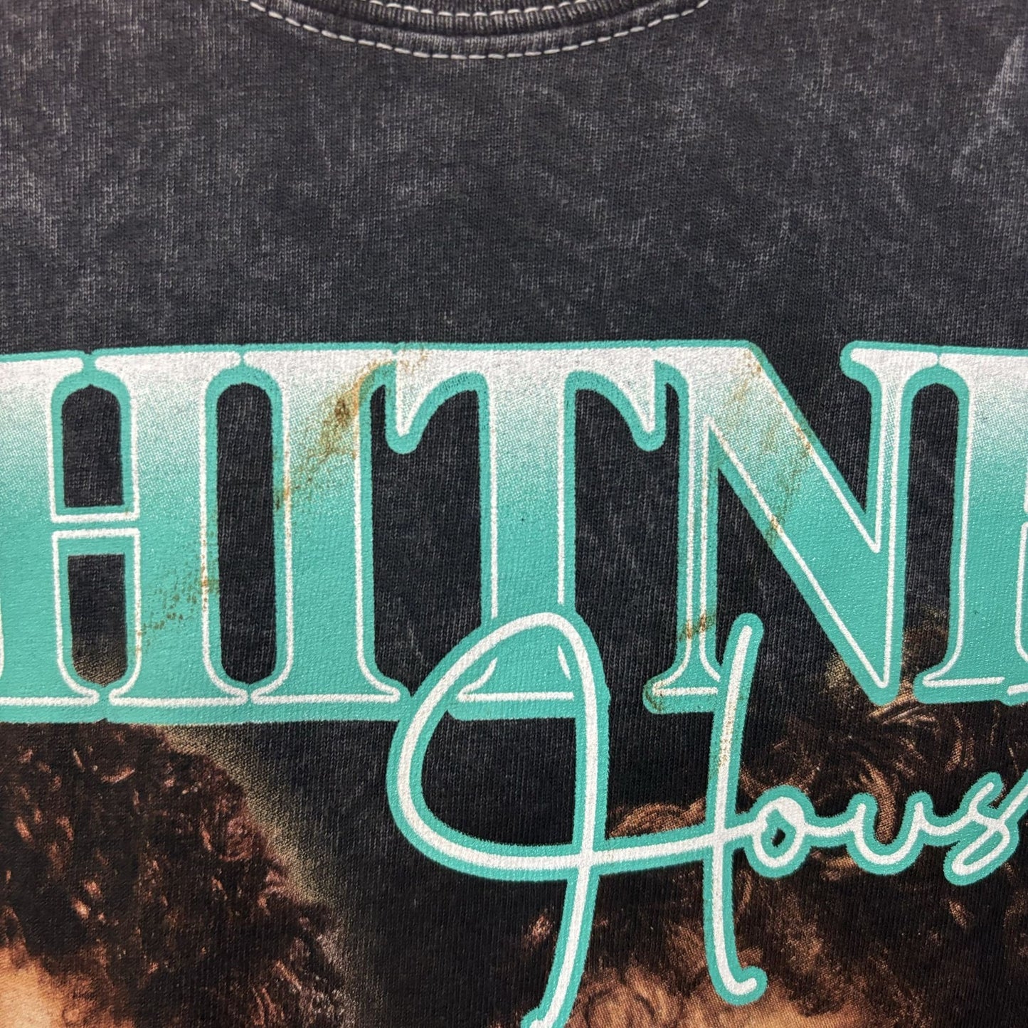 Whitney Houston Collage black tee size small