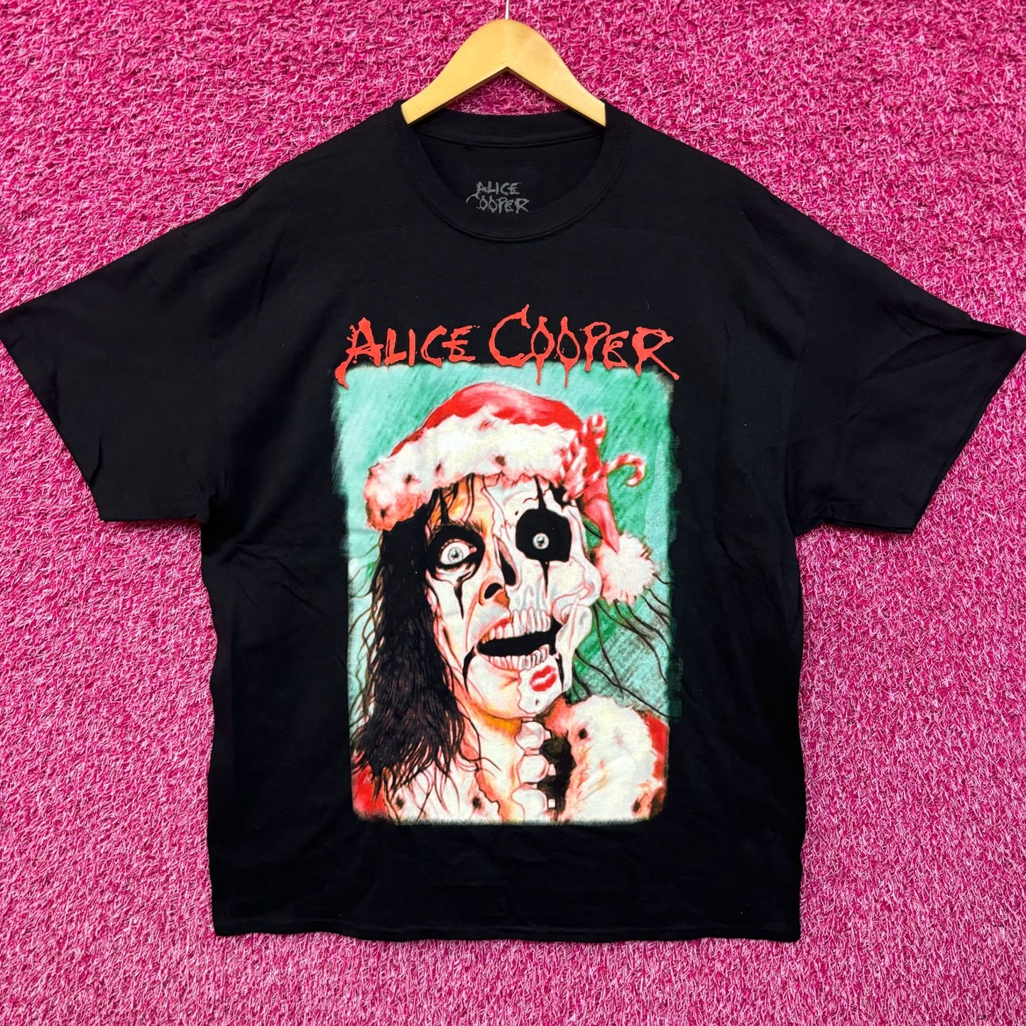 Alice Cooper Santa Claws is Coming to Town Xmas Album Tee XL