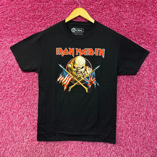 Iron Maiden The Trooper Eddie & Flags Heavy Metal Band Tee M