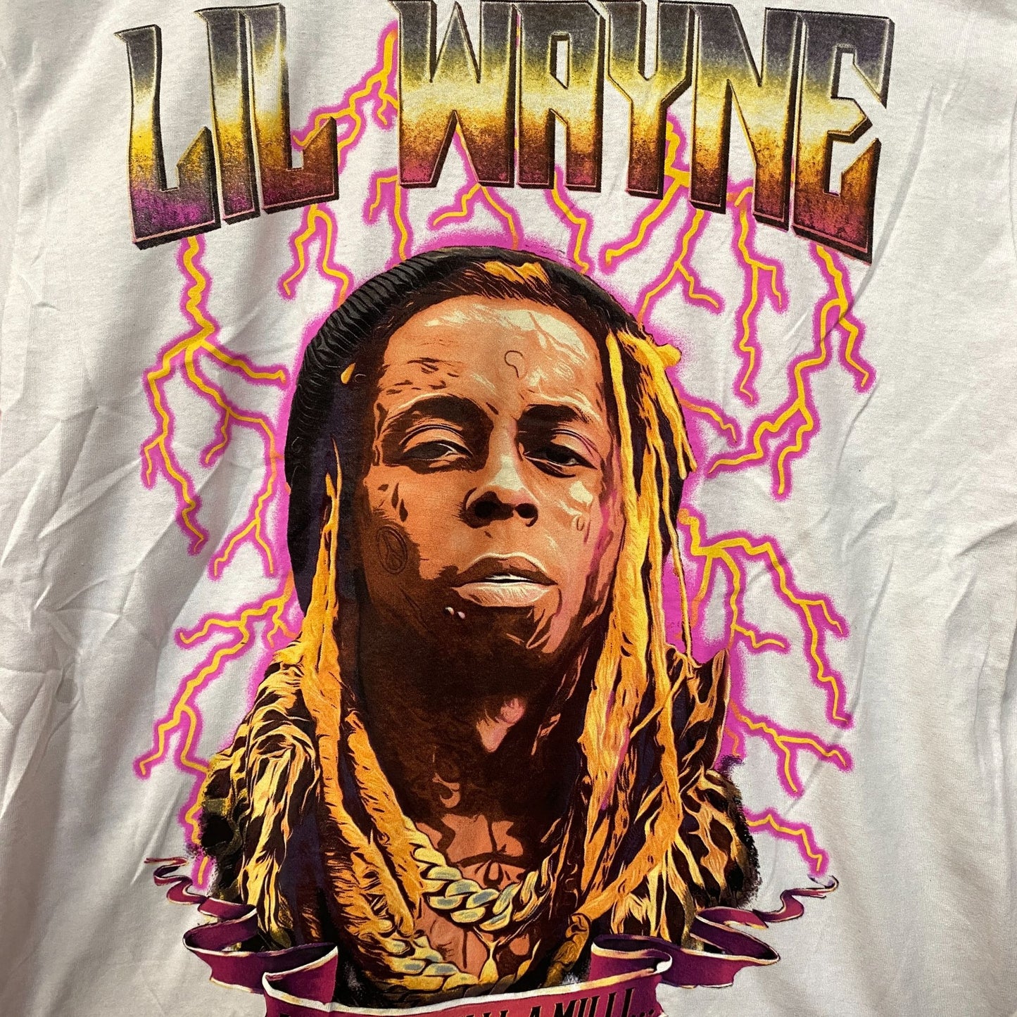 Reason Lil Wayne A Milli Lightning White T-Shirt Large