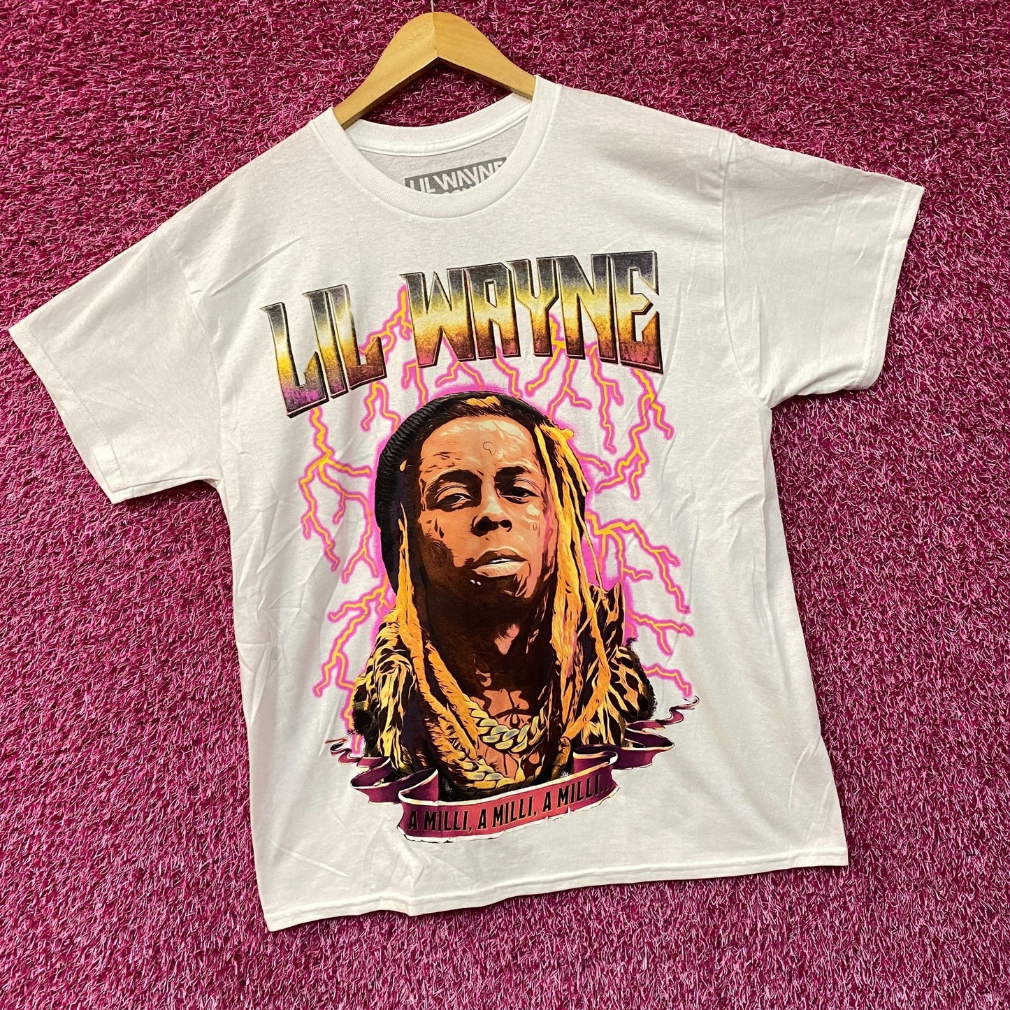 Reason Lil Wayne A Milli Lightning White T-Shirt Large
