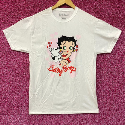 Betty Boop and Pudgy Puppy Love Classic With Pup Vintage Style T-Shirt large