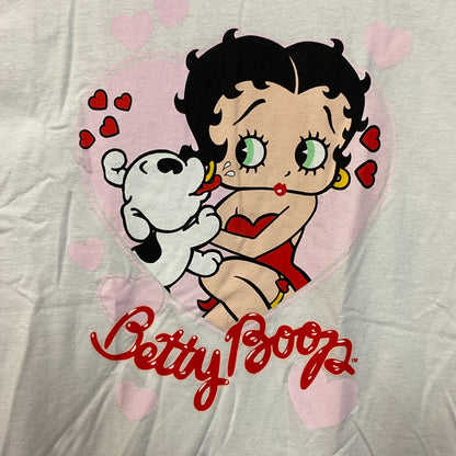 Betty Boop and Pudgy Puppy Love Classic With Pup Vintage Style T-Shirt large