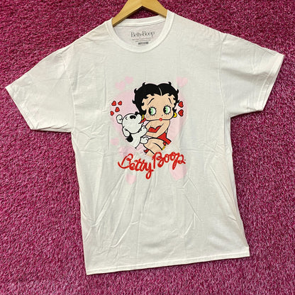 Betty Boop and Pudgy Puppy Love Classic With Pup Vintage Style T-Shirt large