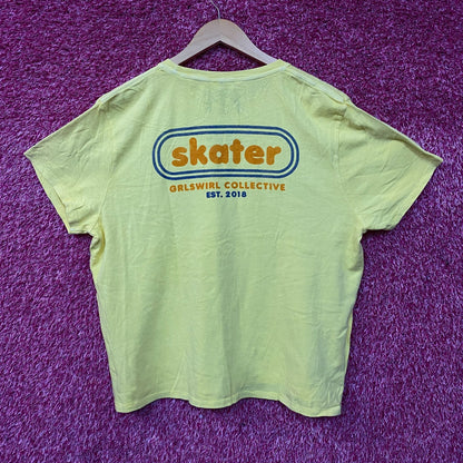 Junk Food Clothing GrlSwirl Skater Graphic Women's Vintage Style Tee XL