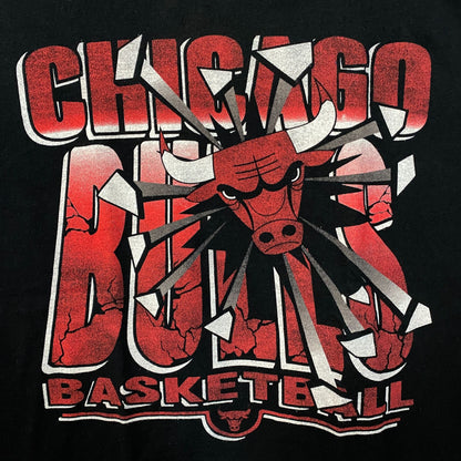 Chicago Bills Junk Food Clothing Chicago Bulls Break Through Graphic T-Shirt Medium