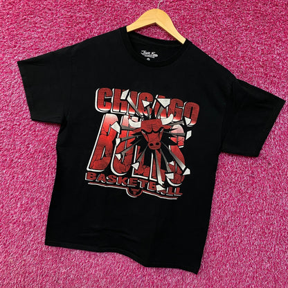 Chicago Bills Junk Food Clothing Chicago Bulls Break Through Graphic T-Shirt Medium