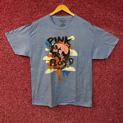 Pink Floyd Album Animals Art Flying Pig Graphic T-Shirt L/XL