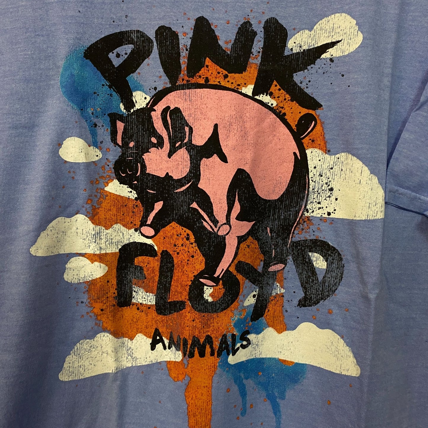 Pink Floyd Album Animals Art Flying Pig Graphic T-Shirt L/XL