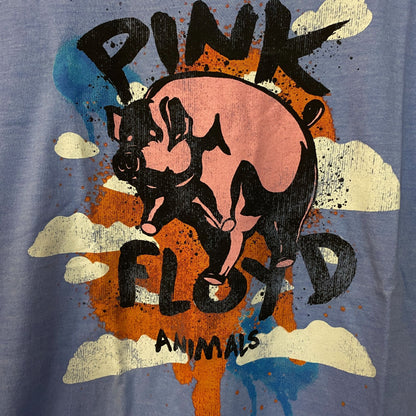 Pink Floyd Album Animals Art Flying Pig Graphic T-Shirt L/XL