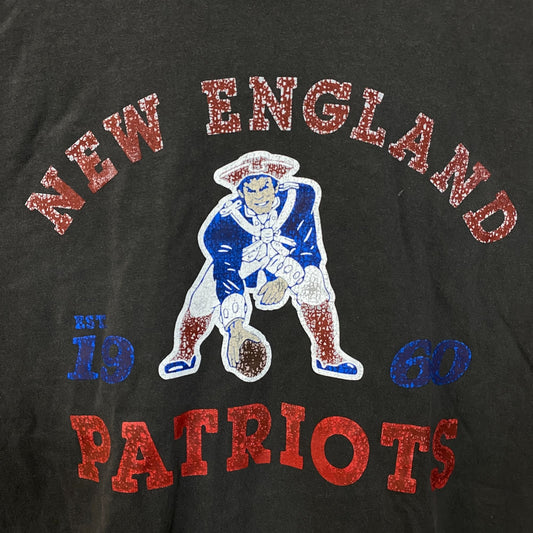 Junk Food New England Patriots "Pat Patriot" Vintage Style Arched Graphic T-Shirt XL