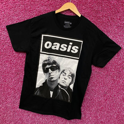 Oasis Noel & Liam Boxed Photo Rock Band T-Shirt Medium