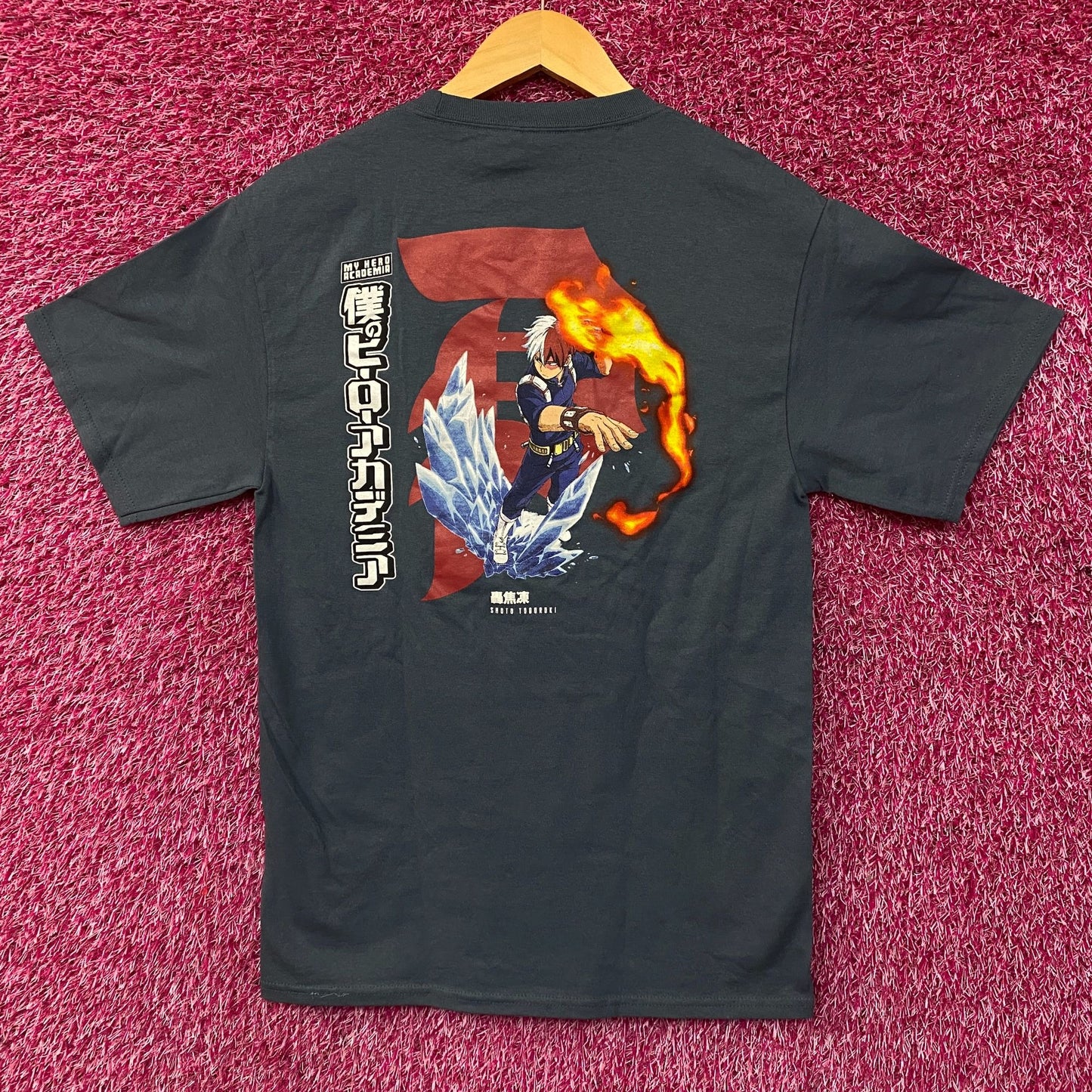 Primitive x My Hero Academia Shoto Todoroki Anime T-Shirt Small
