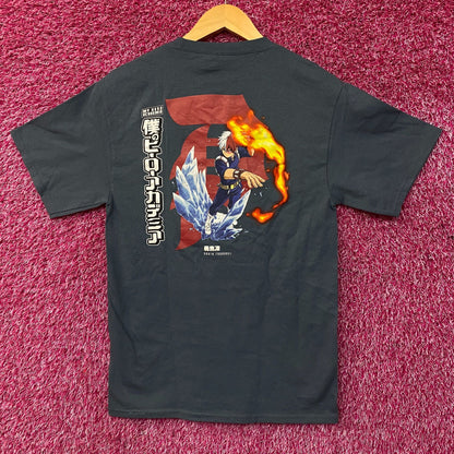 Primitive x My Hero Academia Shoto Todoroki Anime T-Shirt Small
