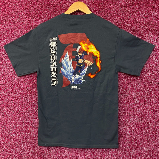 Primitive x My Hero Academia Shoto Todoroki Anime T-Shirt Small