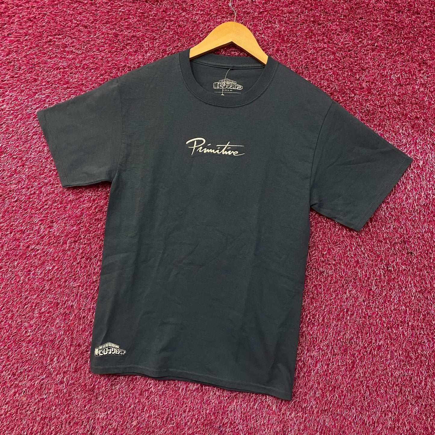 Primitive x My Hero Academia Shoto Todoroki Anime T-Shirt Small