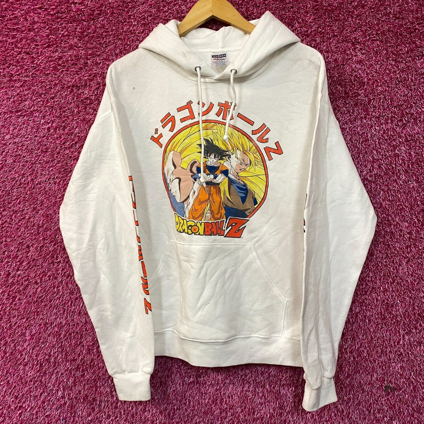 Dragon Ball Z Goku & Vegeta Super Saiyan Anime Graphic Hoodie Medium