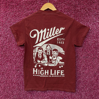 Miller High Life Pool Table Tshirt size Small