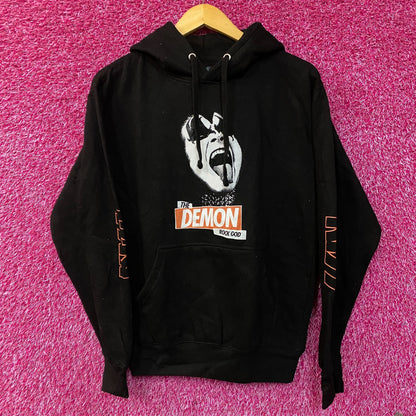 Kiss The Demon Rock God Rock Band Hoodie Small
