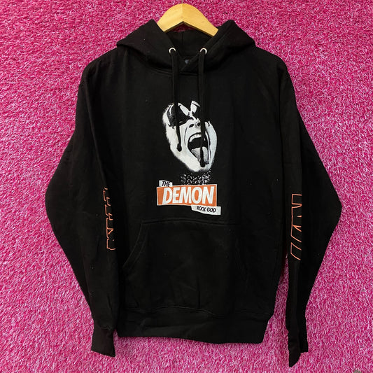 Kiss The Demon Rock God Rock Band Hoodie Small