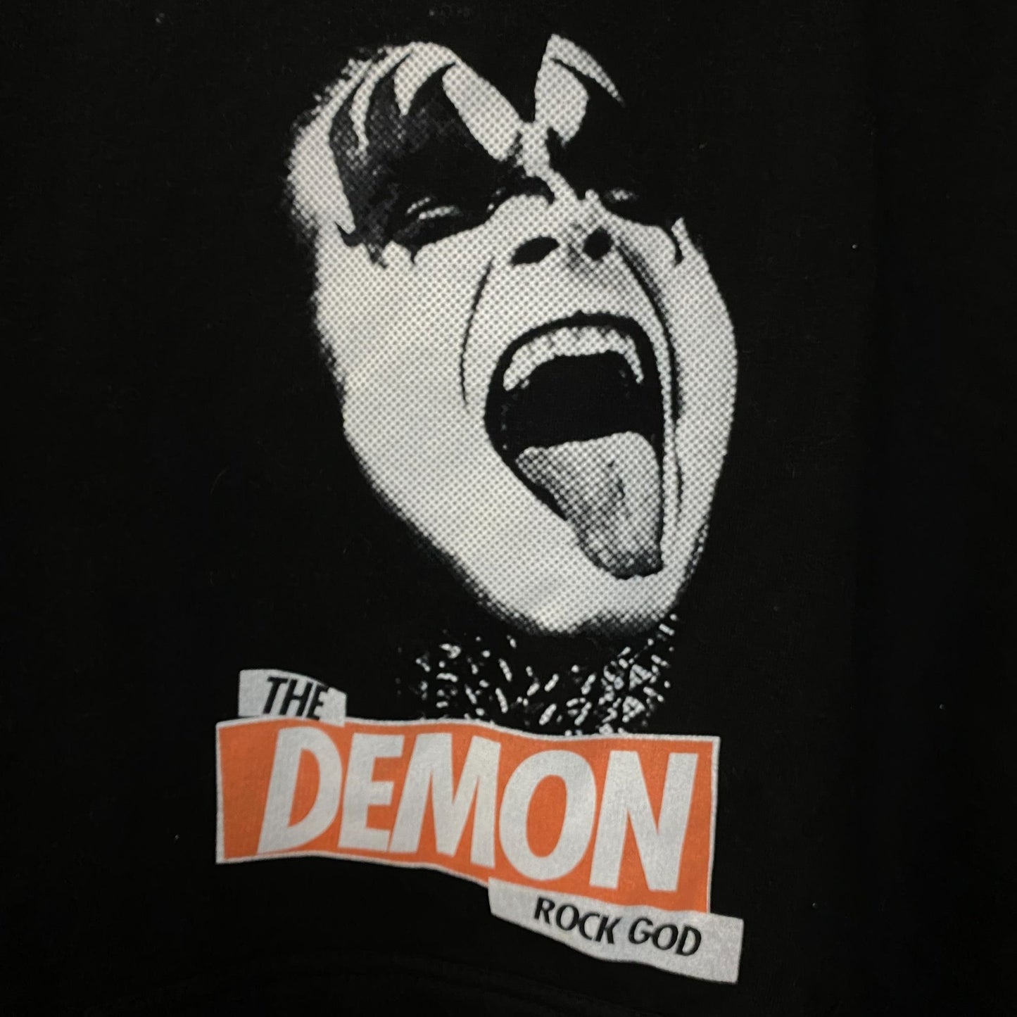 Kiss The Demon Rock God Rock Band Hoodie Small