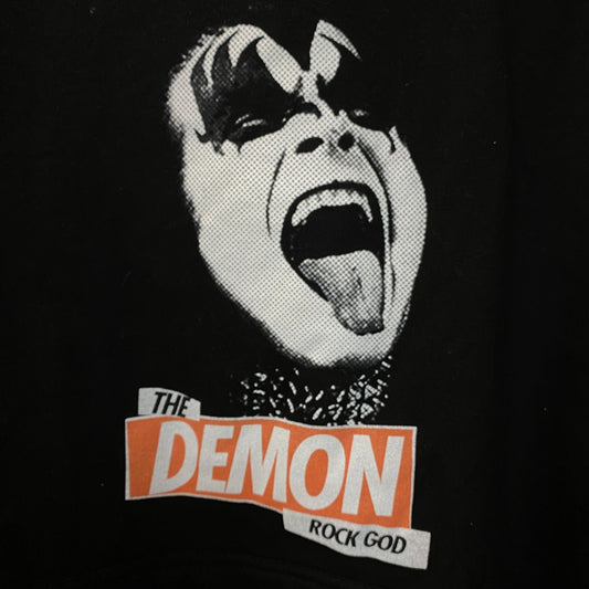 Kiss The Demon Rock God Rock Band Hoodie Small
