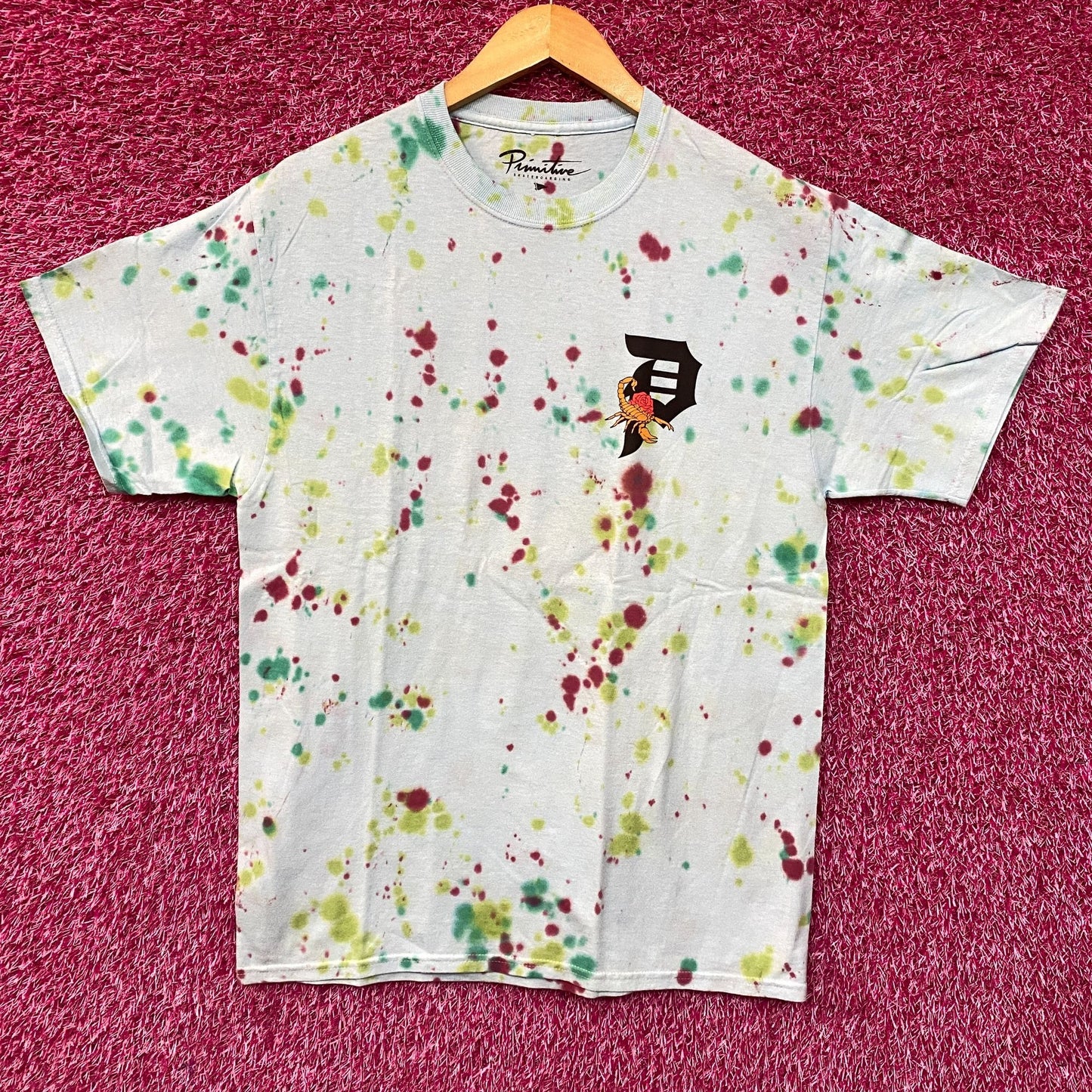 Primitive Dirty P Scorpion Tie Dye T-Shirt Small