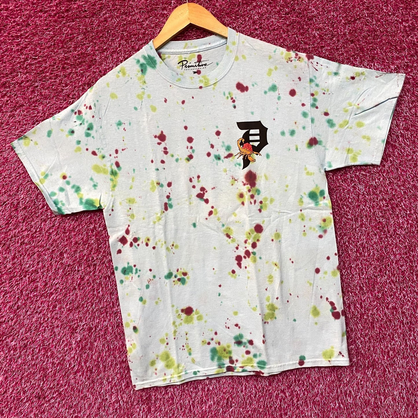 Primitive Dirty P Scorpion Tie Dye T-Shirt Small