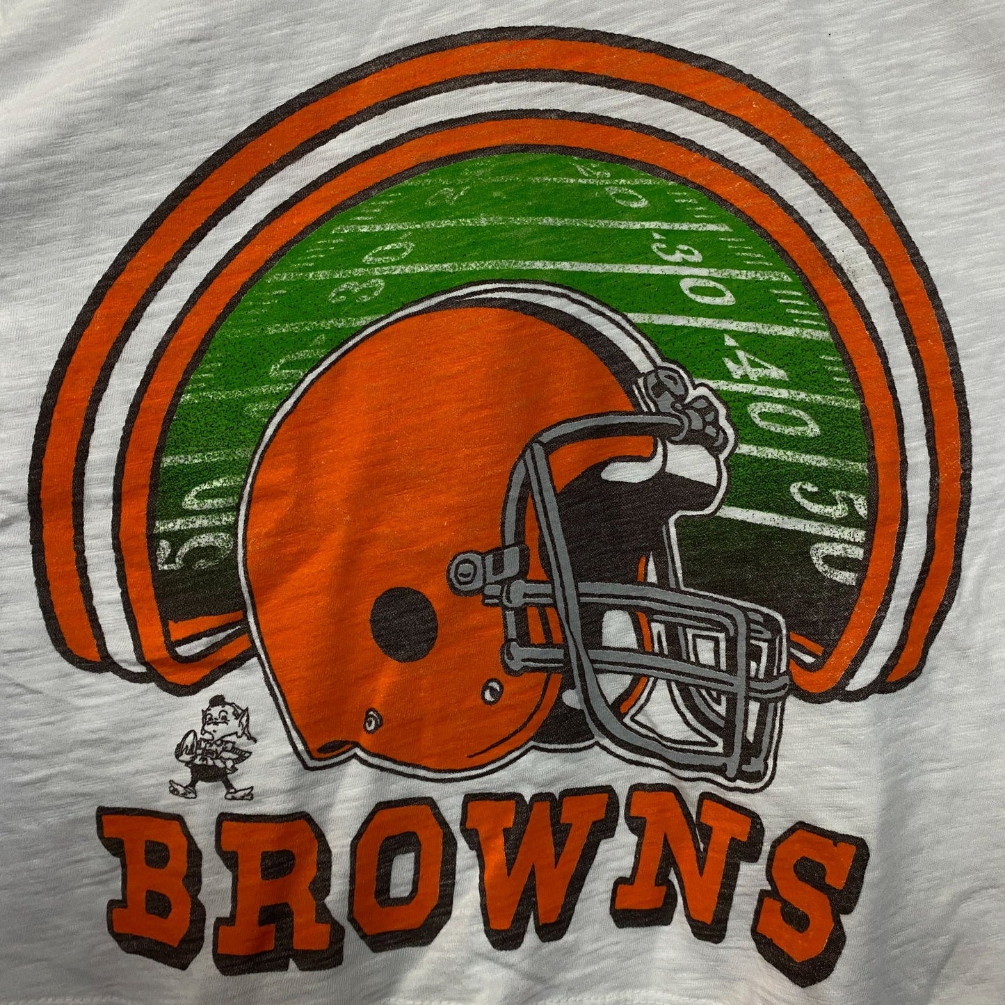 Junk Food Clothing NFL Cleveland Browns Game Time Women's Mock Neck Crop Tee XS