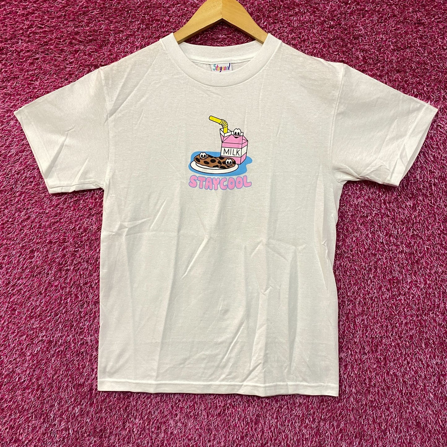 Staycool Milk Cookies Graphic Design T-Shirt Small