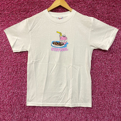 Staycool Milk Cookies Graphic Design T-Shirt Small