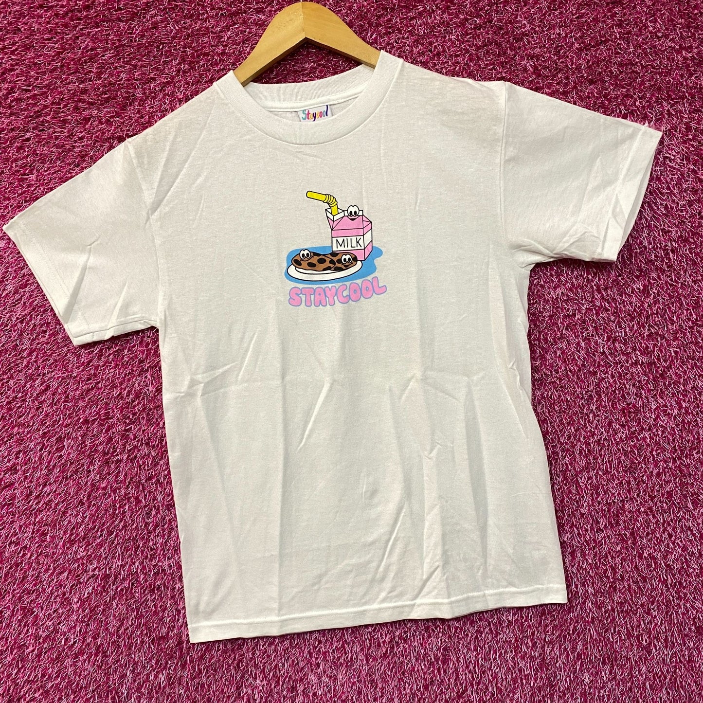 Staycool Milk Cookies Graphic Design T-Shirt Small