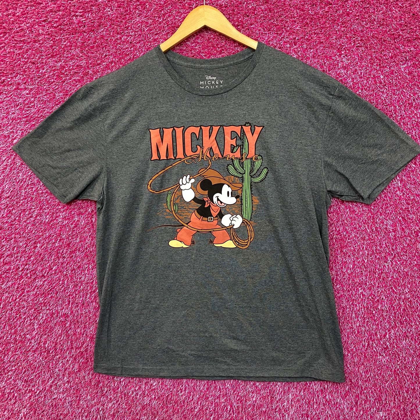 Disney Mickey Mouse Cowboy Wild West T-Shirt  XL