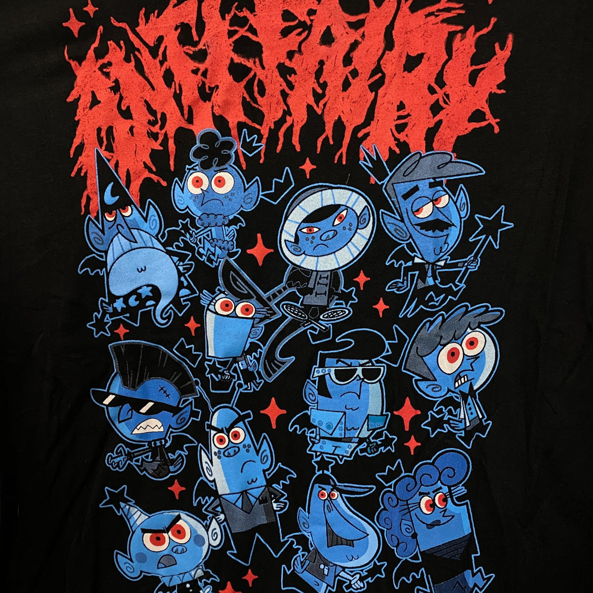 The Fairly OddParents Anti-Fairy Metal Graphic T-Shirt Large